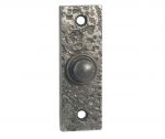 Rectangular Style Door Bell Push Switch in Pewter Cast Iron (PEW118)